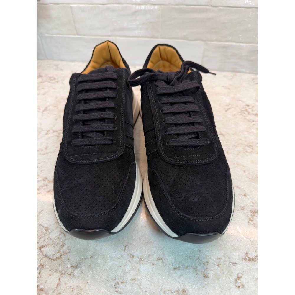 Ralph Lauren Purple Label Black Suede Sneakers Made in Italy Mens 8 D - Picture 7 of 8